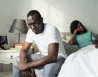 Black couple having an argument