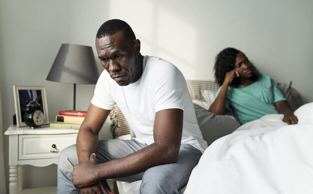 Black couple having an argument
